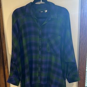 BDG Vibrant Plaid Button-Down Shirt